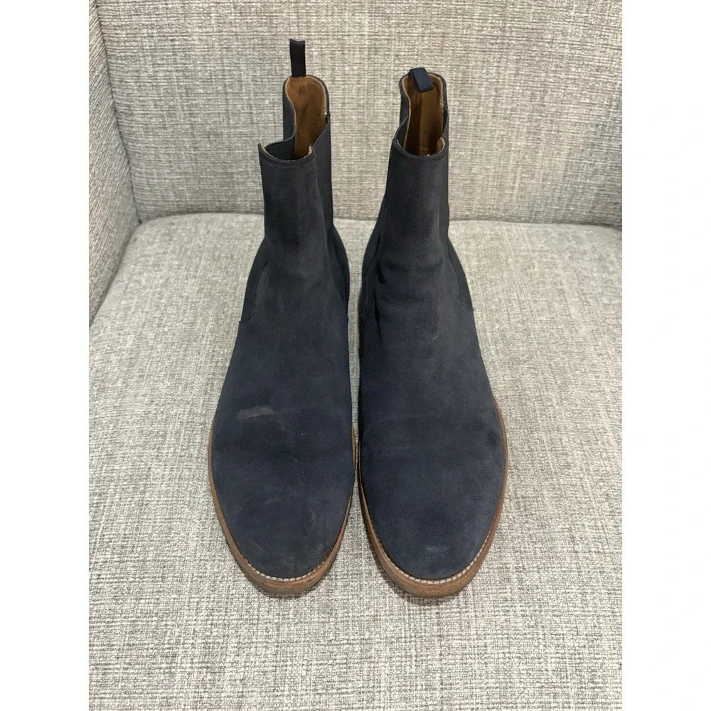 Men's Oro Suede Chelsea Boots Blue Size 12